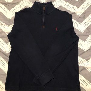 Ralph Lauren Navy Quarter Zip Sweater (S)